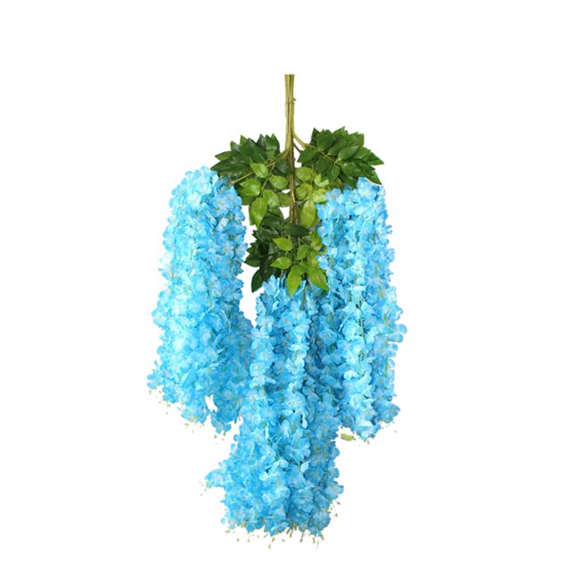 Halloween Decorations Cute 12 Pieces (Each 45inch) Wisteria Artificial Flower Bushy Silk Vine Ratta Hanging
