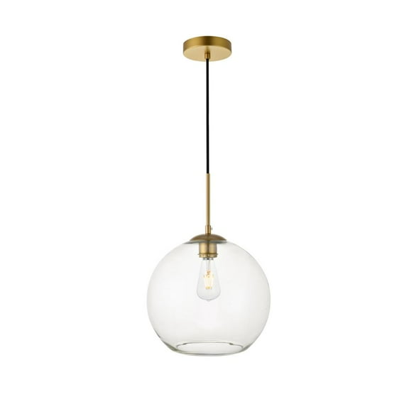 Baxter 1 Light Brass Pendant With Clear Glass