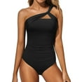 thumbnail image 2 of Leey-World Womens Swimsuits One Piece Swimsuit Women Tummy Control Bathing Suit for Women Tankini Swimsuits Swimsuits Halter Push Up Bathing Suits Black,L, 2 of 7