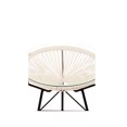 thumbnail image 3 of Capu Outdoor Modern Side Table in White, Wrapped Wicker Side Table, Indoor - Outdoor Table, 3 of 3