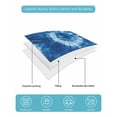 thumbnail image 5 of Quilts Twin Size, Blue Tie Dye Soft Comforter Bedding Set for Bed, Boho Ethnic Abstract Ombre Pattern Art Lightweight Quilted Bedspread with Pillow Cover(2 Pieces) for All Season, 68x86 Inch, 5 of 6