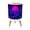 Color 1, variant on Small Trash Can with Lid Neon Futuristic Cityscape Pink Sunset Glowing Highways Neon 1.8 Gallon Dog Proof Trash Can Round Garbage Can Waste Bin Wastebasket for Bathroom Bedroom Living Room