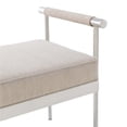 thumbnail image 5 of TOV Funiture Diva Cream Velvet Bench with Stainless Steel Legs, 5 of 11