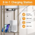 thumbnail image 2 of Floor Lamp with Shelves LED Modern Shelf Floor Lamp with USB Ports Power Outlet Color Temperature Storage Display Wood Column Standing Tall Lamp for Living Room Bedroom Off, 2 of 8
