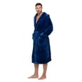 thumbnail image 2 of Plush Robes For Men, Soft Fuzzy Hooded Mens Bathrobes , Long Comfy Robe For Men, 2 of 5