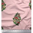 thumbnail image 1 of Soimoi Modal Satin Fabric Leaves & Floral Block Print Fabric by The Yard 42 Inch Wide, 1 of 3