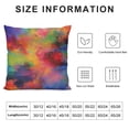 thumbnail image 6 of Acheng  Throw Pillow Covers Orange Spring Paint Colorful Red Blue Yellow Band Watercolor with Spots and Streaks Purple Abstract Square Hidden Zipper Decorative Pillowcase ,Set of 2 White, 6 of 6