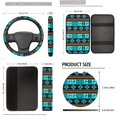 thumbnail image 5 of Uorisanigo Aztec Geometric Car Seat Cover Full Set of 18 Pack with Steering Covers Seat Belt Shoulder Pad Center Console Pad Headrest Covers Lever Stick Knob Cover Drink Coasters Key Chains, 5 of 7
