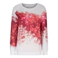 thumbnail image 5 of jsaierl Christmas Sweatshirts for Women Round Neck Long Sleeve Shirts Snowflake Print Tops Workout Casual Fall Blouse Tee Pullover Christmas Gifts for Teen Girls, 5 of 6
