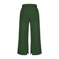 thumbnail image 6 of FENGGHAO Women's Casual Pants Front Style Back Elastic Waist Wide Leg Crop Pants Loose Fit 7/8 Length Trousers For & Daily Wear, 6 of 6