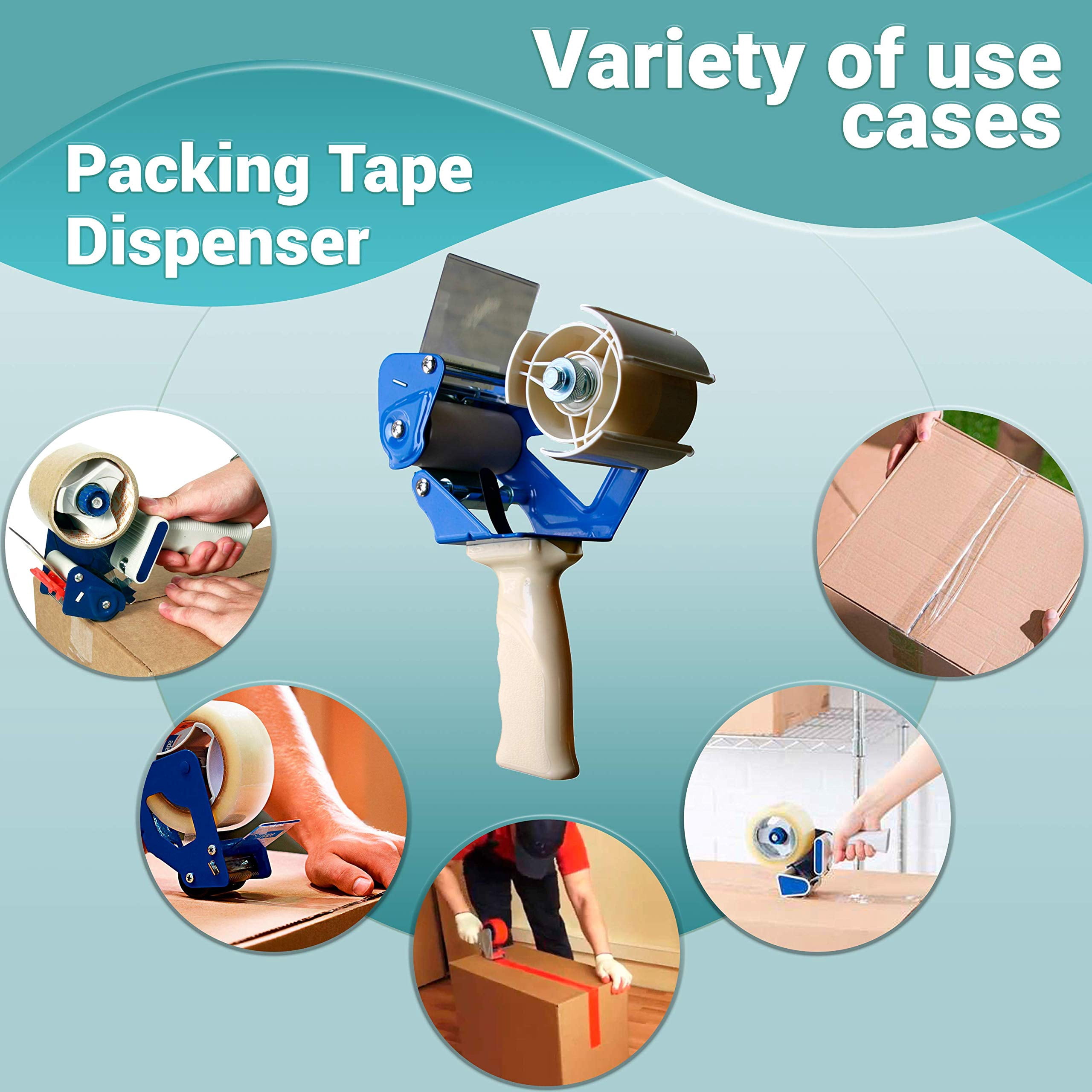 Industrial Packing Tape Dispenser, Heavy-Duty Side Loading, 3 in