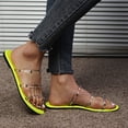 thumbnail image 2 of VerPetridure Women's Sandals Summer Casual Metallic Decorated Candy Color Sandals With Flat Heels, 2 of 9