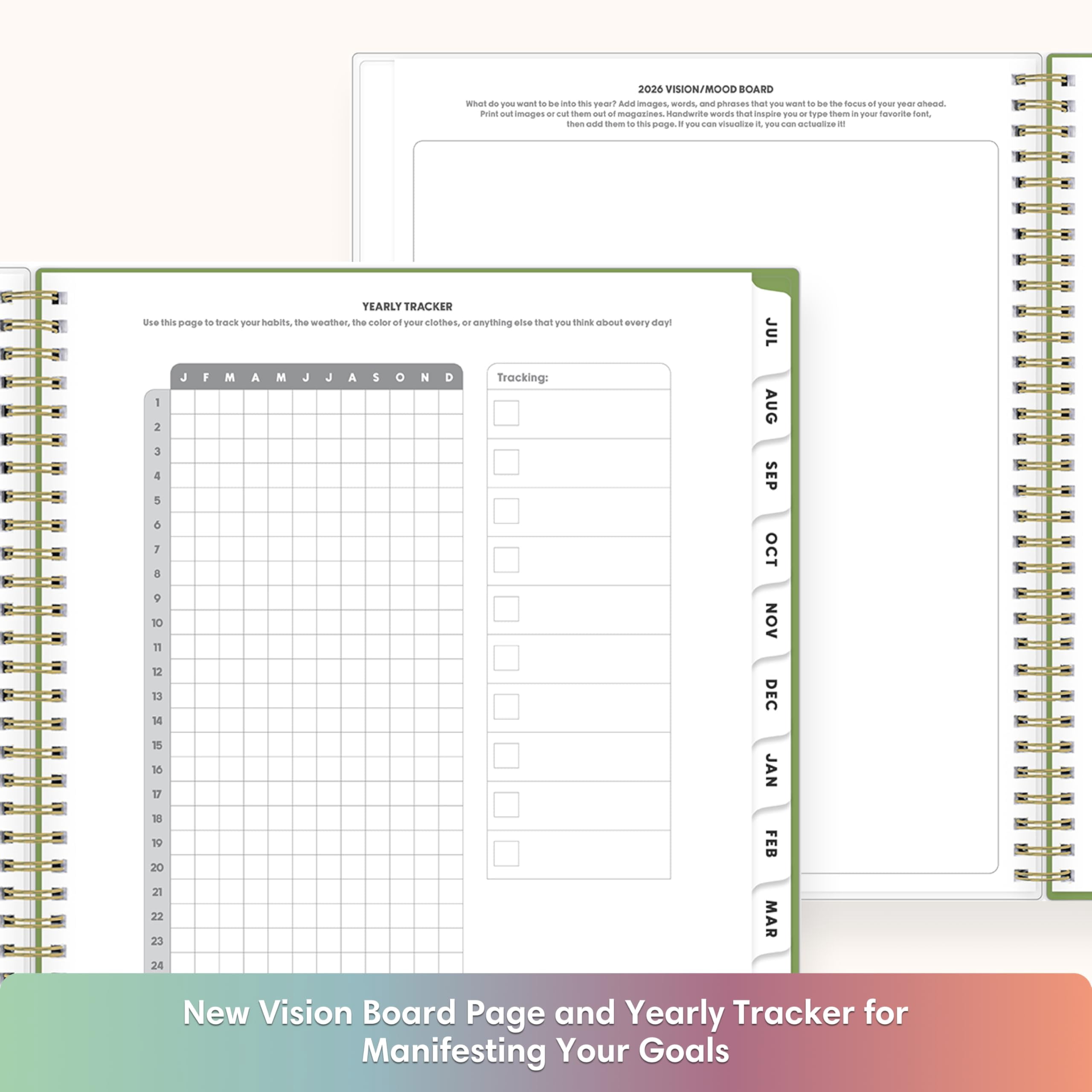 Blue Sky Gen Z 2026-2027 Weekly and Monthly Academic Year Planner Calendar, July 2026 - June 2027, 8.5" x 11", Flexible Interchangeable Cover, Wirebound, Laminated Tabs, Storage Pocket, Coreen