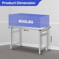 thumbnail image 4 of Stainless Steel Workstation Folding Table 36"x24", 520 LBS Commercial Work Table for Home, Kitchen, Restaurant, 4 of 7