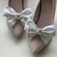 thumbnail image 5 of Zapato de novia con lazo blanco y negro y hebilla de nudo, decoración de moda para mujer y niña, 5 of 5