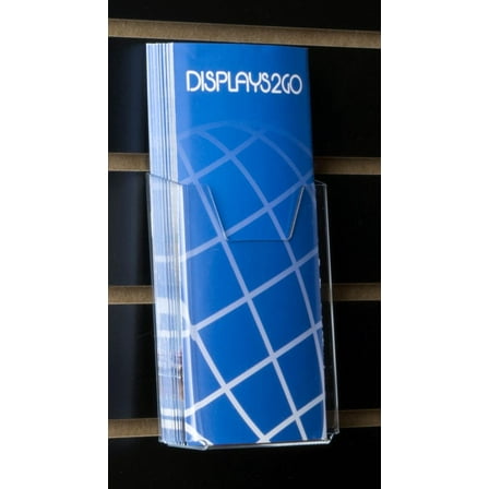 Set of 50, Slatwall Brochure Pockets for 4 x 9 Literature, Single Pocket Pamphlet Holders - Clear Lucite