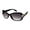 Black, variant on Women's 1018SP Glamorous UV400 Protective Quilted Oval Fashion Sunglasses, 61.5mm