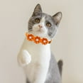 thumbnail image 3 of Cat Collars with Flower Kitten Three Flower Adjustable Pet Collars Leather Collar for Puppy Medium, 3 of 8
