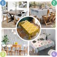 thumbnail image 5 of Yellow Geometric Quatrefoil Pattern Rectangle Tablecloth 60"x120",Waterproof Polyester Rectangle Table Cloth, Wipeable Spillproof Polyester Tablecloth for Dining, Camping, Indoor and Outdoor, 5 of 6