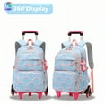 thumbnail image 2 of rolling backpack 3pcs schoolbag set with lunch bag pen case,lightweight waterproof travel bookbag, 2 of 6
