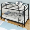 thumbnail image 4 of Zimtown Twin-over-Twin Low Profile Junior Bunk Bed, Black, 4 of 9