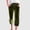 Army Green, variant on Kilaqueen Velvet Capris Pants for Women Soft Velvet Wide Leg Sweatpants Office Trousers with Pockets Baggy Drawstring Waist Lounge Pants