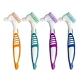 thumbnail image 1 of 4 Pack Denture Brushes With Double Sided Denture Cleaning Brush Heads For Denture Care, 1 of 5