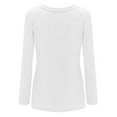 thumbnail image 4 of Exrradully Women's Loose Plus Size Solid Long Sleeve V-neck Pullover Tops Shirt Long Sleeve V-neck Pullover Tops Shirt, 4 of 8