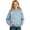Blue, variant on Girls Leopard Print Hoodie, Tonal Cheetah Pullover, Soft Comfy, Khaki1, Size 8-9 Years