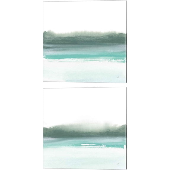 Great Art Now Empowering Mint by Chris Paschke 2 Piece Canvas Art Set Each 14W x 14H