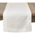 thumbnail image 5 of Saro Lifestyle 1905.W15120B 15 x 120 in. Lilywood Rectangle Simply Linen Table Runner - White, 5 of 5