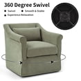 thumbnail image 3 of Bonzy Home 360° Swivel Accent Chair, Upholstered Fabric Leisure Armchair with Removable Cushions, Green, 3 of 6