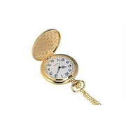 I-MART Unisex Vintage Pocket Watch with Chain, Gold