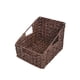 thumbnail image 4 of Cesta de almacenamiento decorativa para el hogar, cesta tejida trapezoidal con asas, organizador de almacenamiento para despensa, cestas para estantes Marrón, 4 of 8