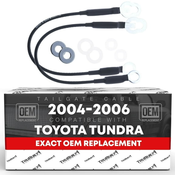 Tailgate Cable Compatible with 2004-2006 Toyota Tundra - OEM Replacement 65770-0C040, 65770-0C050, Left & Right
