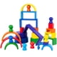 thumbnail image 2 of Rainbow Building Block Wood Stacking Toy Educativo Wood Peg Doll Funny Rainbow Stacker Sweethay FN002130-00, 2 of 6