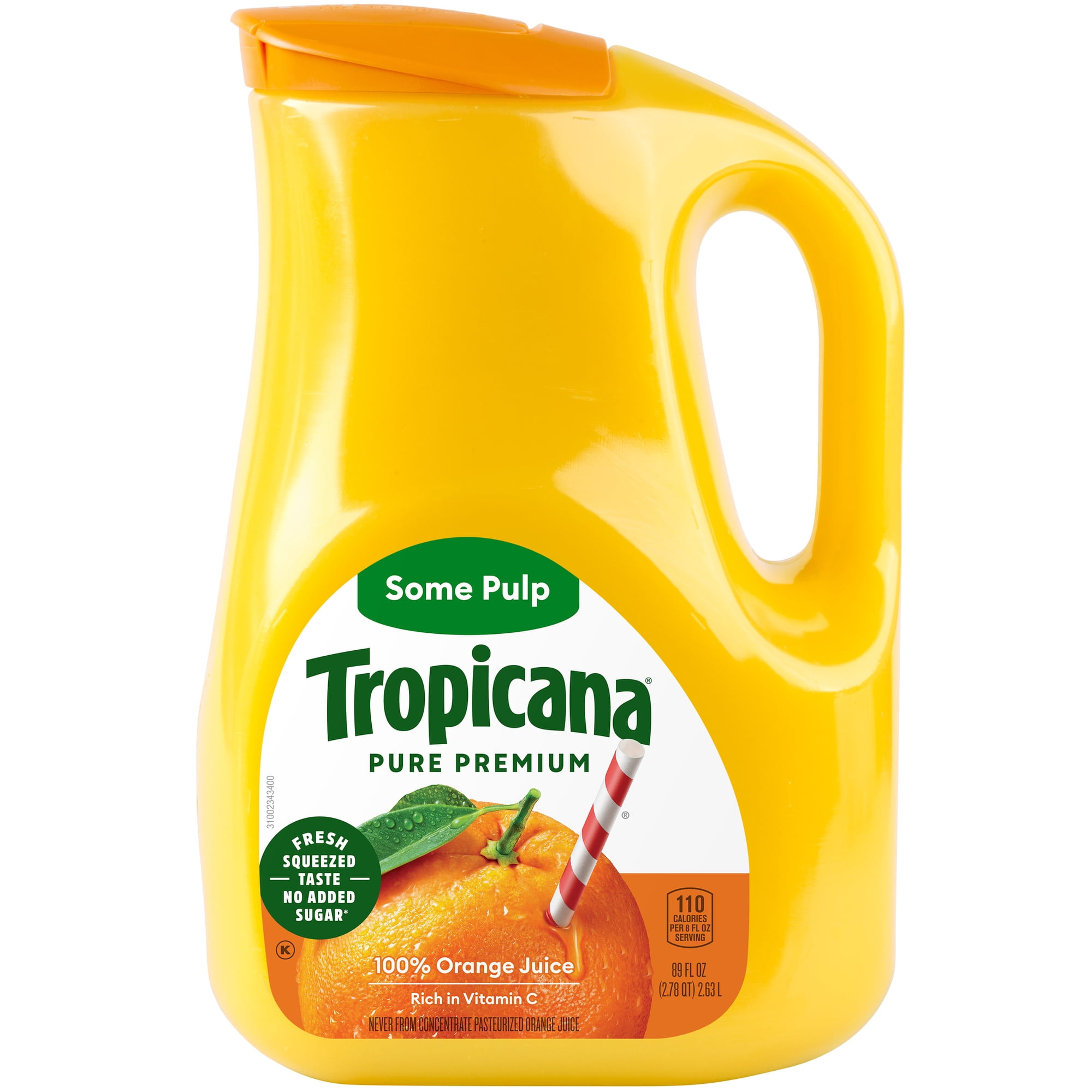 Tropicana Homestyle Some Pulp Pure Premium 100% Orange Juice 89 Fl Oz