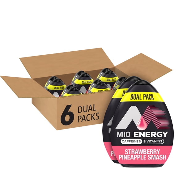 MiO Energy Strawberry Pineapple Smash Naturally Flavored Liquid Water Enhancer 12 Count 1.62 fl oz