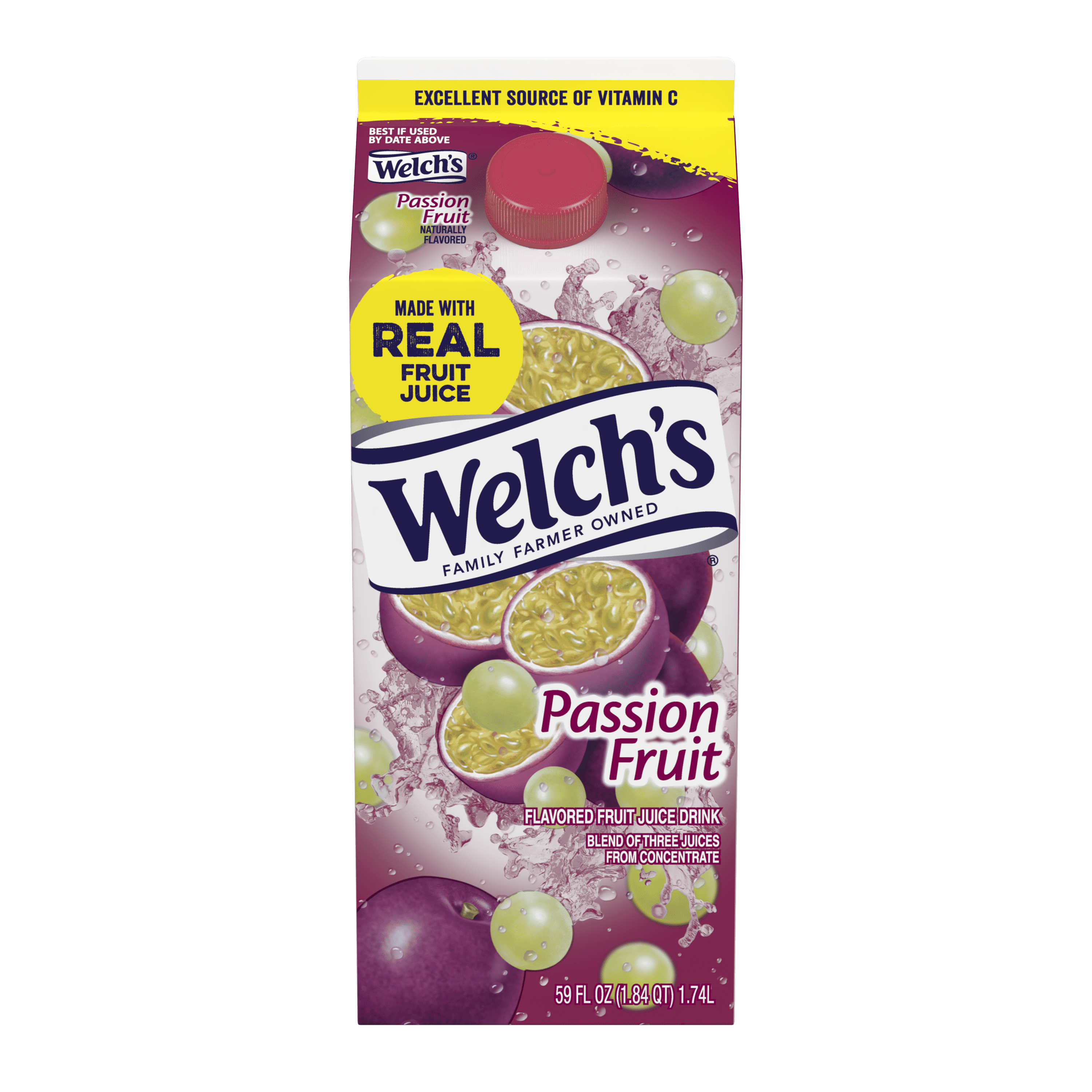 Welch's Passion Fruit Fruit Juice Drink, 59 fl oz carton