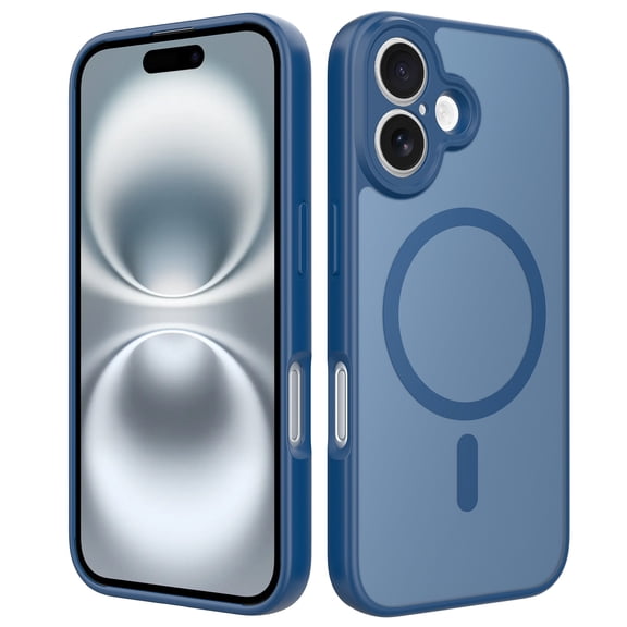 Magnetic Compatible with iPhone 16 Case, [Compatible with Magsafe] [Translucent Matte] Shockproof Protective Phone Cover 6.1 Inch