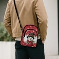 thumbnail image 3 of Xixirimido Small Sling Bag for Women Crossbody Bags with Adjustable Strap Cell Phone Purse Fanny Pack Chest Bag for Travel Hiking, Christmas Theme Snowman - Red, 3 of 7