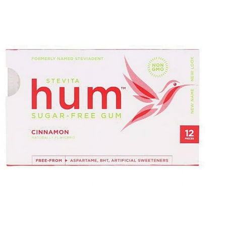 Stevita Hum Gum Chewing Gum Cinnamon - 12 Piece Count