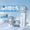 White WH, variant on AuroraX Blue Portable Fan for Travel with Mister Handheld Fan Rechargeable with Water Mist Turbo Foldable Adjustable Speeds Ice Cooling Fans for Wedding Guests