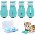 thumbnail image 1 of 4 Zapato para gatos, botas antirrayas para pies de gato, protección ajustable para patas de gato para el hogar, baño, belleza, control de tratamientos, estación de masaje para gatos azules, 1 of 5