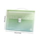 thumbnail image 3 of Maletín Organizador de Mano Multicapa de Plástico Verde, 33×24×4 Cm | Bolsa para Guardar Exámenes y Trabajos de Estudiantes | Organizador de Gran Capacidad con Clip, 3 of 6
