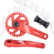 thumbnail image 3 of Juego de cadena para bicicleta de montaña de 32t, 36t, 38t y 170 mm de longitud Juego de fácil de individual 34t rojo Cola Bike Cainring Crokset, 3 of 8