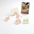 thumbnail image 4 of 10pcs Square Memo Photo Holder Metal Paper Holders Note Clips for Wedding Party Table Decoration (Rose Gold), 4 of 8