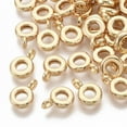 thumbnail image 2 of 100pcs Brass Tube Bails Loop Bails Bail Beads Nickel Free Real 18K golden Plated 10x7x3.5mm Hole: 1.8mm Inner Diameter: 3mm, 2 of 3