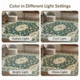 thumbnail image 7 of ODIKA 8'x10' Olive Green Beige Boho Vintage Washable Area Rug Tuscan Medallion Cottagecore Scroll Symmetrical Antique Layout Durable, Non-Slip for Living Room, Under Sectional, Family, 7 of 7