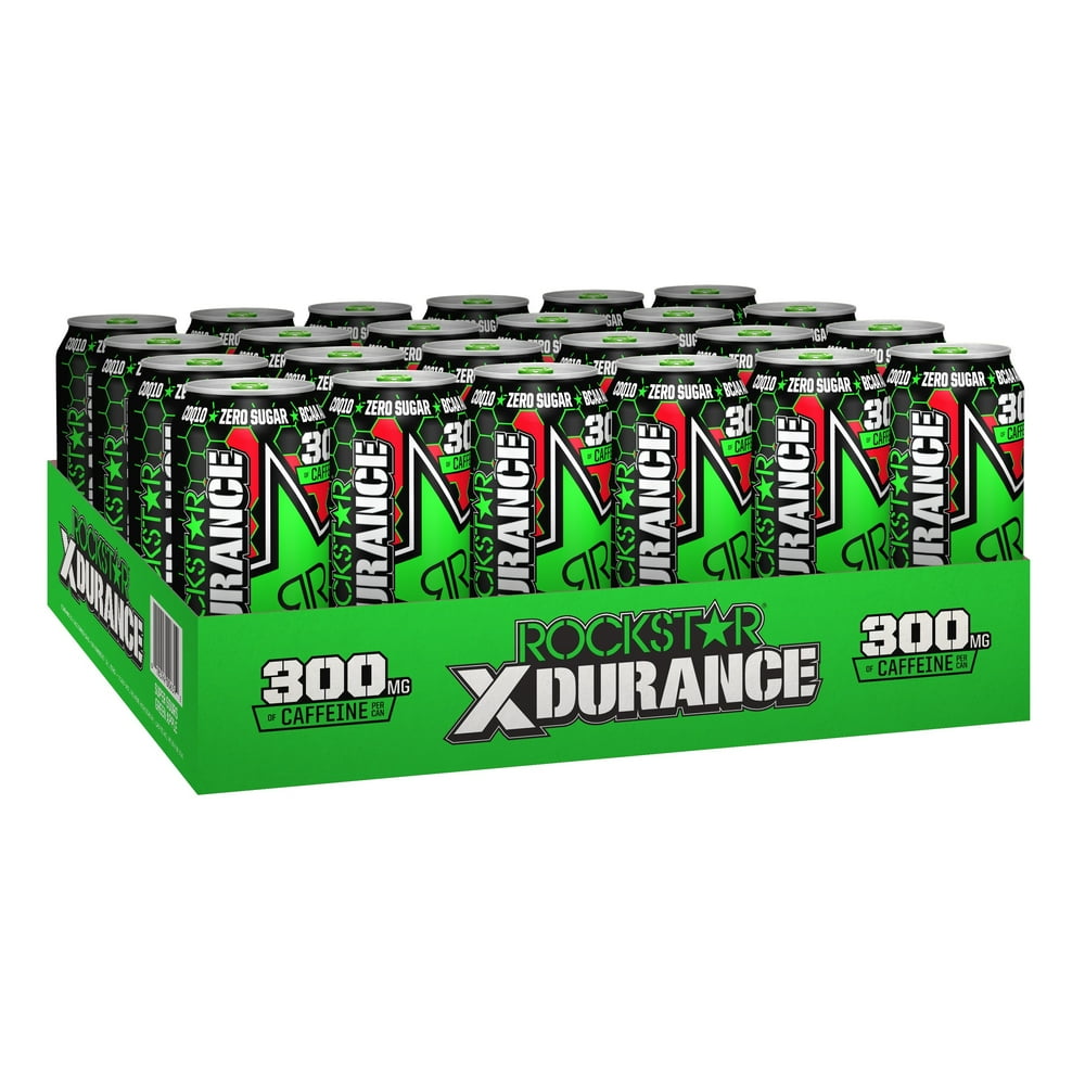 (24 Cans) Rockstar XDurance Super Sour Green Apple Energy Drink, 16 fl oz (24 Cans) Rockstar XDurance Super Sour Green Apple Energy Drink, 16 fl oz